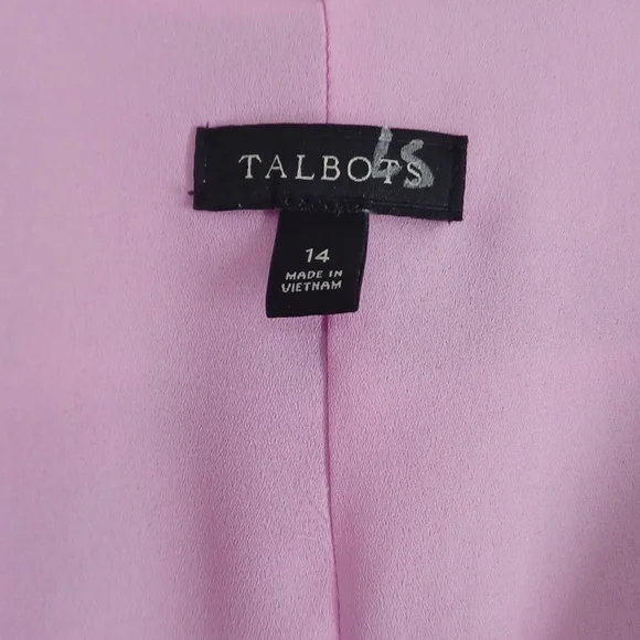 Talbots Georgette Botanical Fit&Flare Midi Dress, Purple Floral, Ruched Waist - Picture 2 of 16